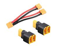 Boladge 2pcs Adaptateur 1-Femelle à 2-Mâle RC Connecteur Parallèle XT90 Répartiteur et 1pc Câble Connecteur Parallèle XT90 Splitter pour Quadcopter Multirotor RC Lipo Batterie