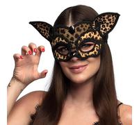 Boland 00188 - Masque oculaire léopard, masque animalier chat sauvage, masque pour déguisements, carnaval, fête à thème et Halloween