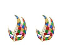 Boland 00200 - Masque pour les yeux Venice Jester, paillettes et pierres précieuses, 16 x 21 cm, masque, accessoire, carnaval, fête de thème, halloween (Lot de 2)