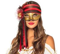 Boland 00285 - Venise Masque Pirate femme, rouge, Doré