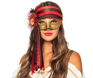 Boland 00285 - Venise Masque Pirate femme, rouge, Doré