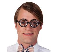 Boland Lunettes 00371 – Lunettes nerd noires en corne pour déguisement