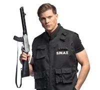 Boland 00431 - Jouet Arme Police Fusil, Policier, Carnaval, Fête à thème, Accessoires pour déguisements de carnaval, Noir