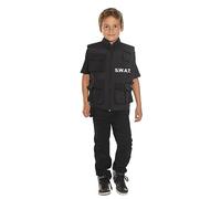 Boland 00488 - Gilet SWAT pour Enfant - Taille Unique - Veste de Protection - Police SEK - Costume de Carnaval - Fête à thème