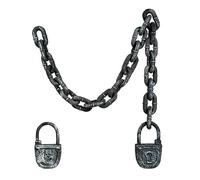Boland 00634 - Chaîne à maillons avec cadenas - Longueur : env. 123 cm - Prisonnier, bourreau - Accessoire de costume pour carnaval, Halloween et soirées à thème