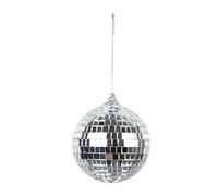 Boland 00700 - Set de boules disco, 6 pièces, diamètre 8 cm, argent brillant, mosaïque, décoration, lieu de fête, disco, carnaval, fête à thème