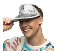 Boland 00745 - Pare-soleil Disco, casquette pour adultes, casquette des années 90 pour festival, carnaval ou fête à thème rétro