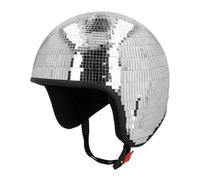 CASQUE BOULE À FACETTES ARGENT DISCO ADULTE Gris, Argent