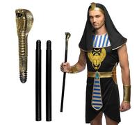 Boland 00798 - Sceptre de serpent, 3 pièces, env. 82 cm, accessoire de déguisement pour carnaval, fête à thème et Halloween, accessoire pour déguisement vaudou ou africain