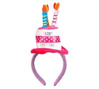 Boland 00940 - Serre-tête Happy Birthday, Tiara avec mini-chapeau pour l'anniversaire, gâteau, cadeau, surprise, fête, décoration