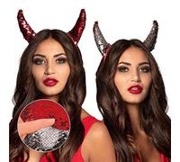 Boland 01066 Serre-tête réversible Diable Argenté/rouge