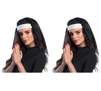 Boland 01096 - Nonne Couvercle Noir Taille Unique (Lot de 2)