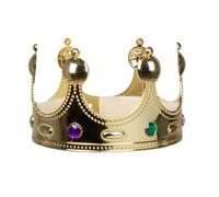 Boland 01316 - Couronne roi pour enfants en plastique, accessoire de déguisement pour carnaval ou le carnaval, déguisements enfants, déguisement, Gold