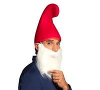 Boland 01354 - Bonnet nain en feutre rouge unisexe, chapeau de gnome pour déguisement de conte de fées, costume de carnaval ou fête à thème