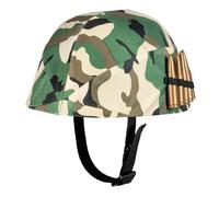 Boland 01413 - Casque militaire pour enfant - Camouflage - Taille réglable - Avec munitions - Soldat - Armée - Costume de carnaval - Fête à thème
