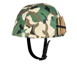 Boland 01413 - Casque militaire pour enfant - Camouflage - Taille réglable - Avec munitions - Soldat - Armée - Costume de carnaval - Fête à thème