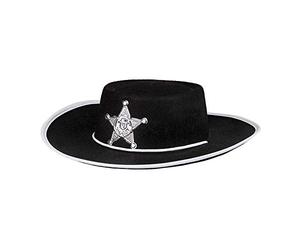 Boland 04030 - Enfants Chapeau Shérif, Noir, Assorti