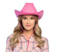 Boland 04074 - Chapeau de cowboy Rodeo rose, chapeau pour costumes de carnaval, carnaval, soirée à thème et enterrement de vie de garçon, Far West