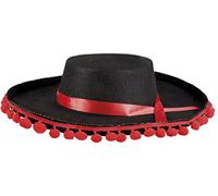 Boland 04263 - Chapeau d'espagnole, rouge et noir, couvre-chef, danseur de flamenco, Espagnol, Espagne, costume, carnaval, fête à thème
