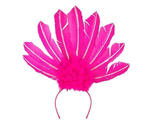 Boland - 1 diadème samba avec plumes et paillettes, coiffe pour danseuse brésilienne, déguisement, accessoire de fête à thème