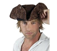 Boland 10102861 Chapeau pirate Neptune pour adulte Taille unique, Marron