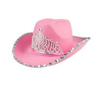 Boland -10130577 Chapeau Cowgirl Glimmer pour adultes, rose, taille unique, 04392