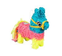 Boland – Piñata Âne multicolore – 20 x 18 cm – Franges pastel – Intérieur
