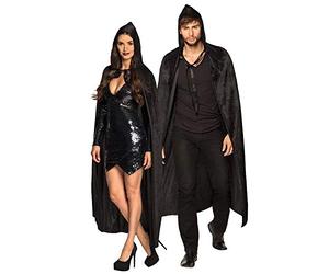 Boland 10239353 71028 Cape avec capuche Noir 165 cm