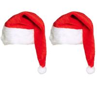 Boland 13403 - Bonnet de Père Noël de luxe pour homme et femme en peluche rouge et blanc et pompon blanc, extra long, agréable pour Noël, chapeau de Père Noël, fête à thème, carnaval, décoration de