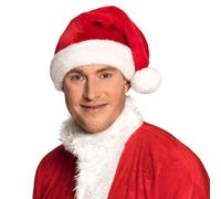 Boland 13437 - Bonnet Santa, 59 cm, bonnet à pompon pour carnaval, soirée à thème et Noël, costume de Père Noël