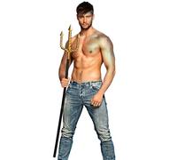 Boland 138cm Neptune Trident, 5 Pieces, Detachable, Underwater Mermaid Fancy Dress Accessory Under The Seas, Gold and Black