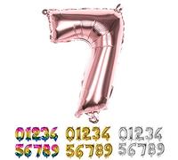 Boland 21980 Ballon gonflable en film métallique Taille 36 cm En forme de chiffre Ballon gonflable pour anniversaire, jubilé, année jubilaire, année de vie, fête-surprise, anniversaire d’enfant, décoration