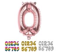 Boland 21980 Ballon gonflable en film métallique Taille 36 cm En forme de chiffre Ballon gonflable pour anniversaire, jubilé, année jubilaire, année de vie, fête-surprise, anniversaire d’enfant, décoration