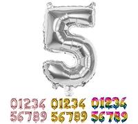 Boland - 22015 - Ballon - Numéro 5 - Argent - 36 cm