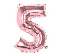 Ballon Aluminium Rose Métallisé Chiffre 86 Cm Chiffre 5 Rose