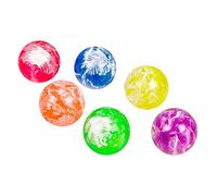 Boland 30830 - Lot de 6 balles en Caoutchouc marbrées - Taille de Chaque Boule : 3 cm Jouet - Remplissage de piñata - Sac Magique