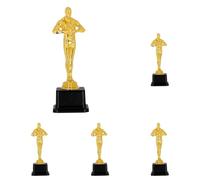 Boland - 30845 - Prix Gagnant doré, 21 cm, trophée pour Costumes de Carnaval, Coupe factice, Accessoire de déguisement, décoration de fête, Accessoire pour Le Carnaval (Lot de 5)