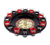 Boland 30850 Jeu à Boire Roulette Casino, diamètre 30 cm, 16 Verres à Liqueur et 2 Boules, fête, Amusant, Boire, Anniversaire