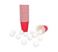 Boland 30866 - Set de Beer Pong, 22 gobelets et 15 balles, Jeu de société, Anniversaire, Jeu pour s'amuser en soirée