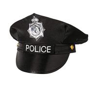 Boland 33011 Bonnet de police, noir, officier, police, travail, accessoire de fête à thème, carnaval