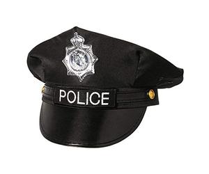 Boland 33011 Bonnet de police, noir, officier, police, travail, accessoire de fête à thème, carnaval