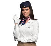 Boland - 33205 - Set de déguisement pour adultes, hôtesse de l'air, accessoires de déguisement pour carnaval ou fête à thème, set pour déguisements de carnaval