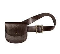 Boland 36012 Sac banane avec ceinture Marron/doré 18 x 18 cm, ceinture 110 x 5 cm, réglable en largeur, pirate, cowboy, steampunk, costume, carnaval, soirée à thème