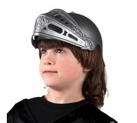 Boland 44033 - Casque de chevalier pour enfants, gris, avec visière rabattable, plastique, casque de chevalier, carnaval, Halloween, fête costumée, déguisement, théâtre