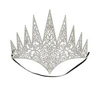 Boland 44087 Couronne Reine avec élastique Diadème Accessoire Princesse des Neiges Princesse Fête à thème Carnaval,Argenté,Taille unique