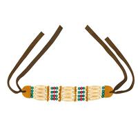 Boland 44130 - Collier indien pour homme ou femme - Bijou fantaisie pour costume de carnaval, costume d'indienne, accessoire de costume JGA