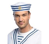 Boland 44355 Bonnet pour Adulte Matelot Blanc Taille Unique