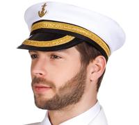 Boland 44367 - Casquette Capitaine Nicholas, chapeau avec galons dorés et ancre, couvre-chef, équipage, costume, carnaval, fête à thème