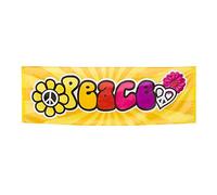 Boland Bannière Peace 44503 – 74 x 220 cm Polyester multicolore Flower Power