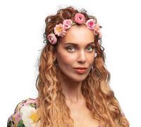 Boland 44568 - Bandeau avec fleurs pour costume et fête, accessoire pour costume de carnaval, costume de conte de fées, tenue hippie